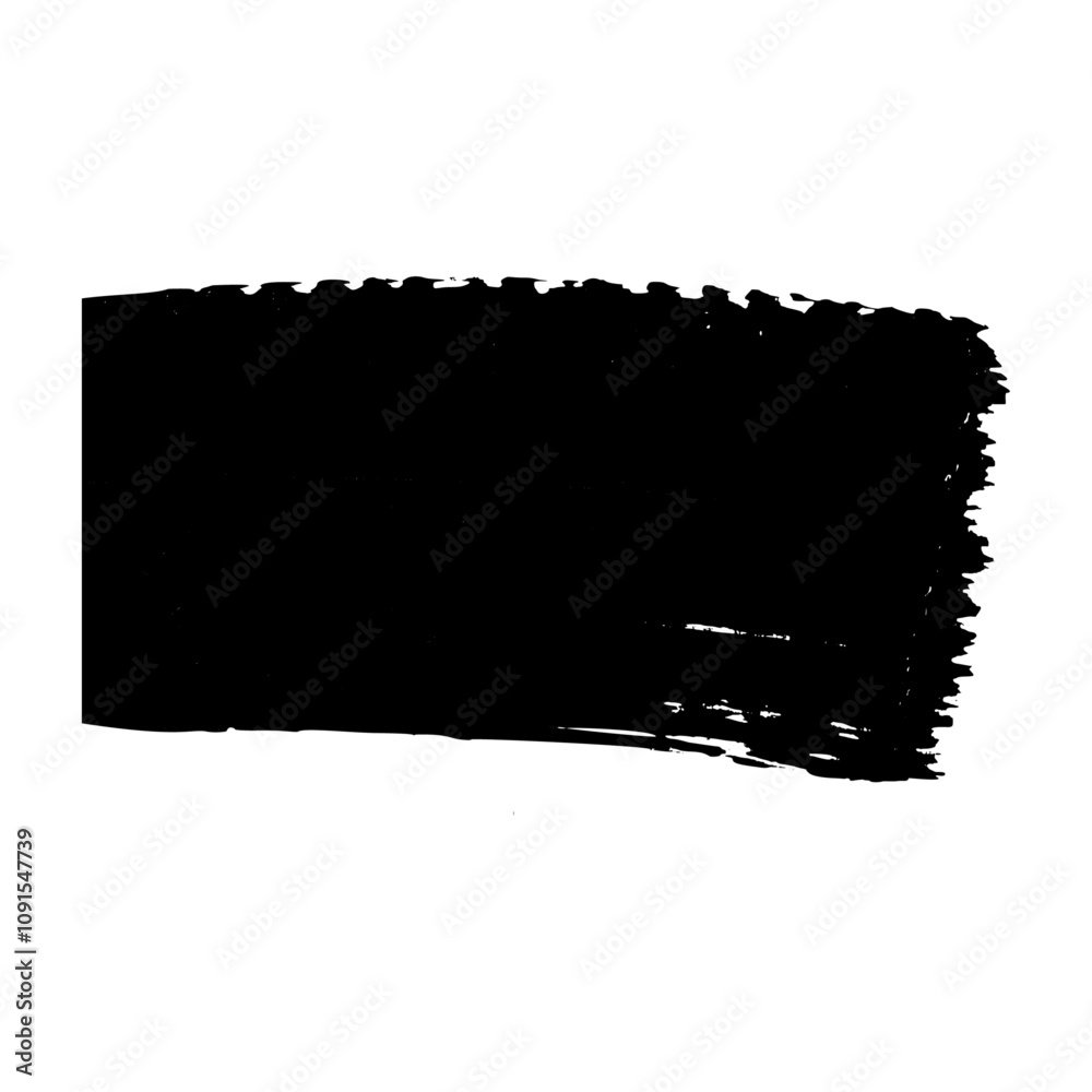 Wall mural distressed brush stroke frame set with ink texture and spray paint effect. box shape for text backgr