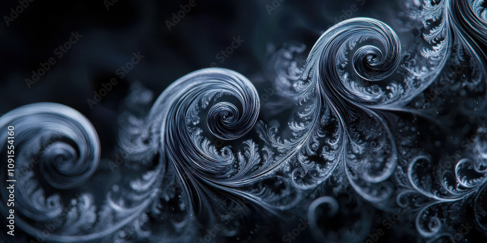 Aufkleber the image is a close up of a spiral design that appears to be made of ice