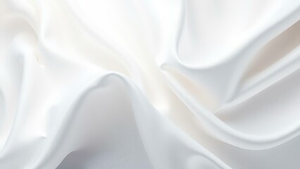 Obraz premium Elegant White Silk Fabric Background for Luxury Branding, Web Design, and High-End Product Presentation