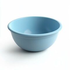 Minimalistic blue bowl on white background - modern kitchenware design