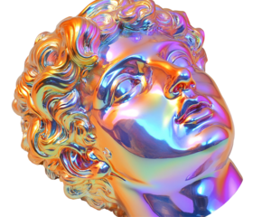 a statue of a man's head