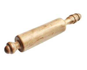 a wooden rolling pin