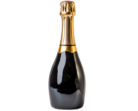 a bottle of champagne with a gold cap