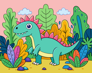 Colorful Flower Frame on Empty Space