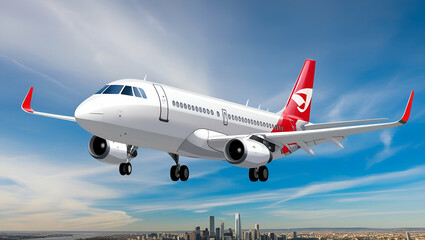 Obraz premium World Civil Aviation Day, An Airplane Flying, Generative Ai