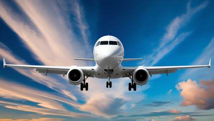 Naklejka premium World Civil Aviation Day, An Airplane Flying, Generative Ai
