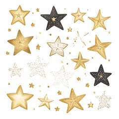 Obraz premium seamless pattern with golden stars