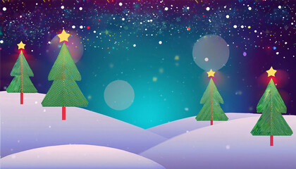 Obraz premium christmas card with christmas tree