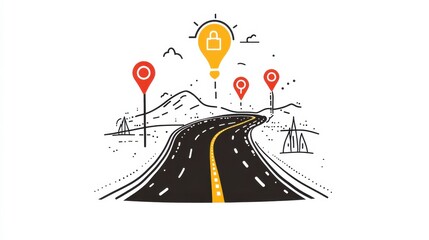 Customer Journey Optimization Road Illustration