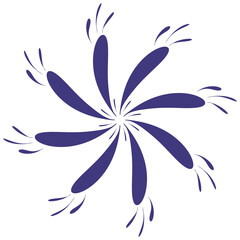 Fototapeta premium abstract blue flower