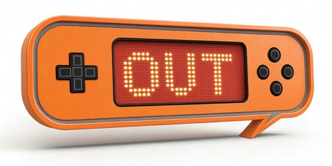 80s Text Animation A vibrant orange chat bubble with a thick border and flashing text inside. The letters appear to animate in and out capturing the essence of retro digital