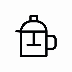 Obraz premium kettle tea coffee icon vector sign