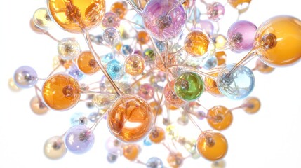 Healing Network: Vibrant Healthcare Connections in 3D Render Digital Artwork