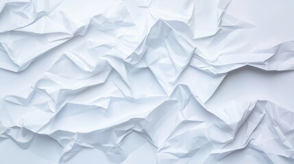 Fototapeta premium Abstract White Crumpled Paper Texture Background Design