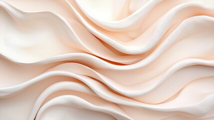Obraz premium Abstract Beige Waves Elegant 3D Rendered Texture Background