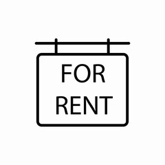 for rent board icon sign vector