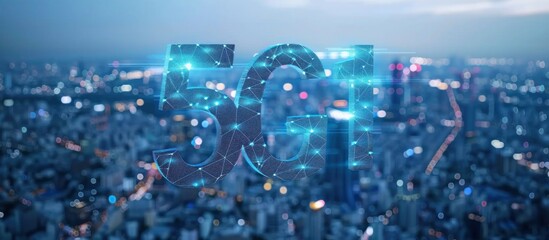 Obraz premium 5G Network Over Cityscape
