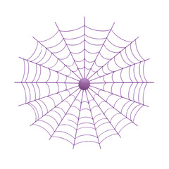 Obraz premium A vibrant purple spider web design, perfect for artistic projects or Halloween themes, capturing the intricacies of nature's creations. transparent background