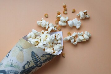 Spilled popcorn; National Popcorn Day