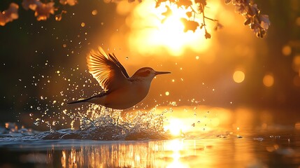 Fototapeta premium Sandpiper bird flying nature scenery wallpaper images