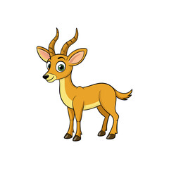 Antelope cartoon vector illustration