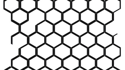 Obraz premium A black and white image of a honeycomb pattern