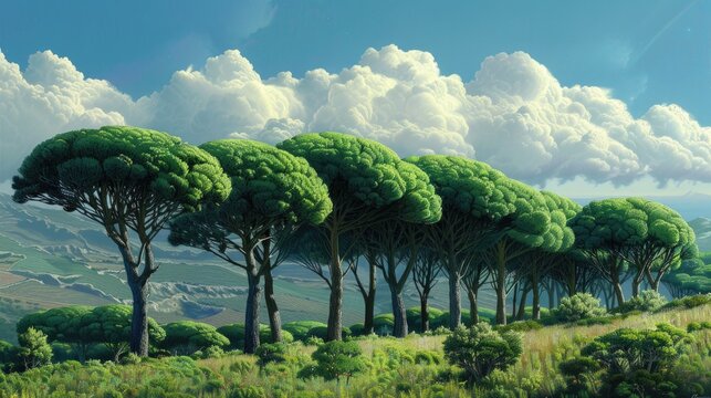 Arar Trees Scenic Landscape