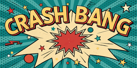 Fototapeta premium vintage retro comics boom explosion crash bang, vector, Adobe Illustrator Artwork