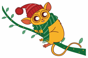 Funny Christmas Bambi Head White Santa Illustration | Unique Holiday Art