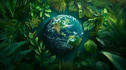 a blue and green eco earth globe logo for environmental world protection illustration for ecological conservation save the planet earth day concept