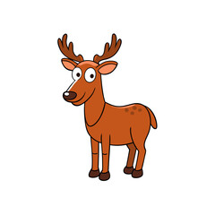 Fototapeta premium Elk cartoon vector illustration