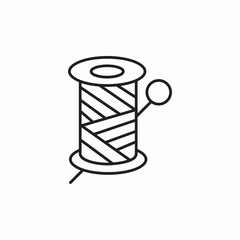 threads pin icon sign vector