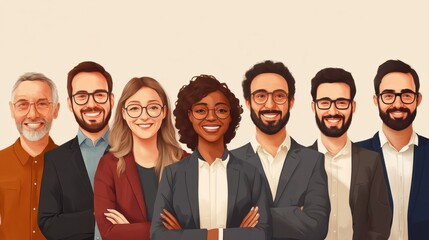 Happy diverse international company staff business people team portrait