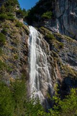 View to dalfazer waterfall during Austrian Spring time