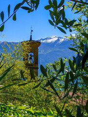 View of the church of Musio. Musio is part of the municipality of Tremosine on Lake Garda.