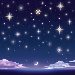 Naklejka premium star pattern, starry skystar pattern, starry sky Generative AI