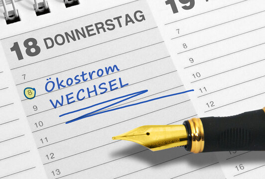 &Ouml;kostromwechsel, Termineintragung