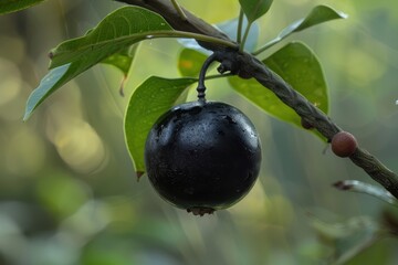 Ryukyu ebony fruit from the Diospyros ferrea tree