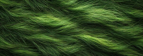 Obraz premium Textured grass surface with intricate patterns created by wind or animals.
