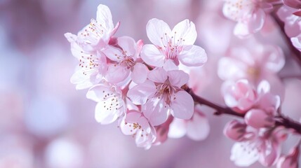 Fototapeta premium Beautiful pink cherry blossoms in springtime