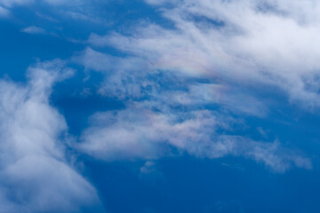 Obraz premium High altitude clouds above Greece, Europe