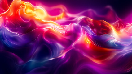 A vibrant abstract background with fluid gradient swirls and geometric overlays, featuring sharp, detailed patterns and dynamic lighting.