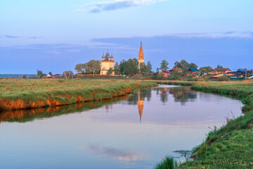 An old church built in the 18th century in the north of Russia.