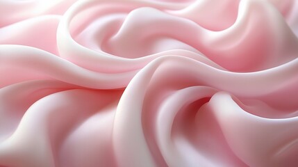Obraz premium Abstract pink and white fabric folds with soft lighting