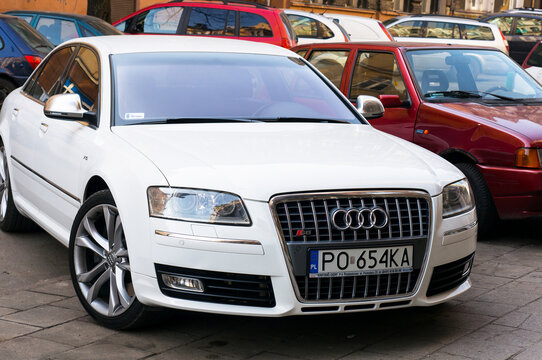 Parked Audi S6 in the city