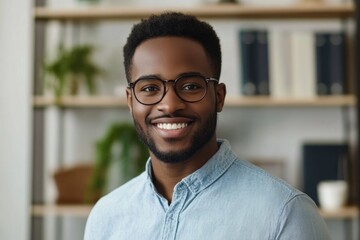 Obraz premium close up portrait of young smiling handsome guy