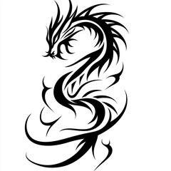 Obraz premium Black and white tattoo stencil designs, showcasing Symmetrical and bold lines with clean, sharp details ideal for stencil application. Include a variety of styles: large chest pieces, arm bands