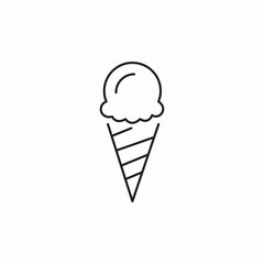 cone ice cream icon sign vector
