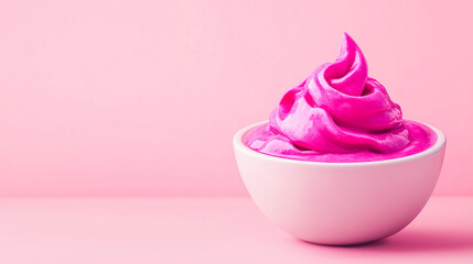 Serene Pitaya Smoothie Bowl Floating in a Neutral Background for a Minimalist and Simplistic Composition 