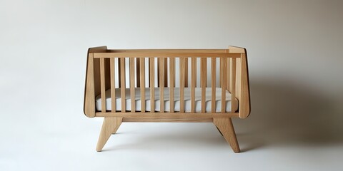 Modern Wooden Crib with Minimalist Design - Nursery Furniture